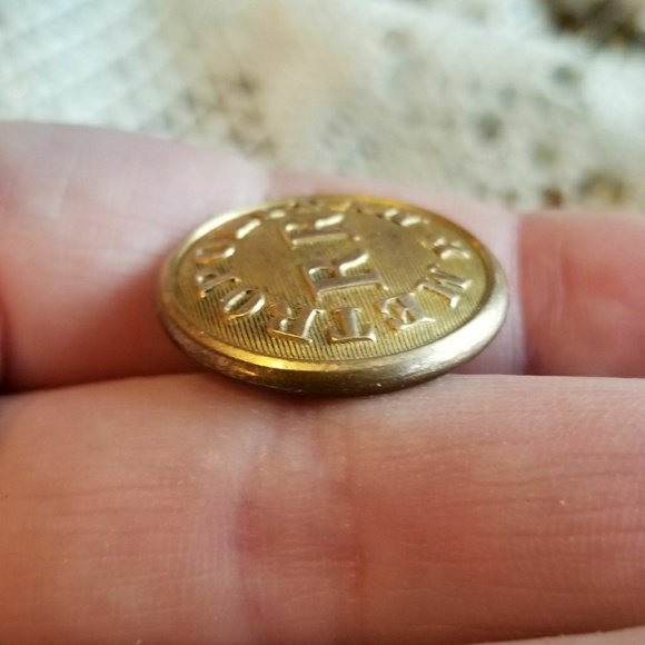 Relisted old Metropolitan Railroad button train vintage - Picture 3 of 4